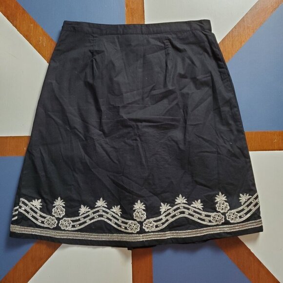 Old Navy Skirt Low Waist Womens 1 Black Silver Embroidery Armor Cosplay Pleated - Picture 2 of 7